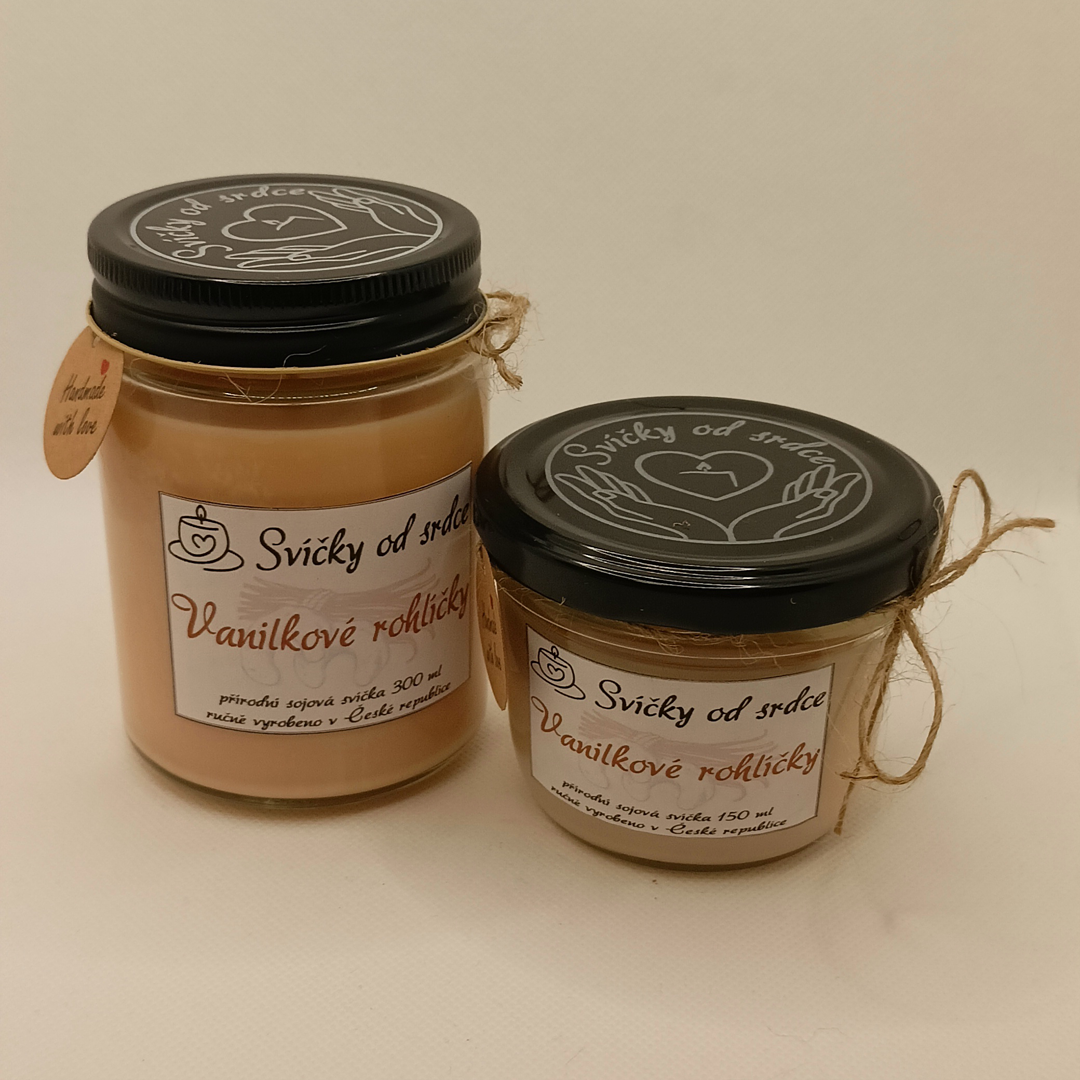 Sójová svíčka s vůní Vanilkové rohlíčky