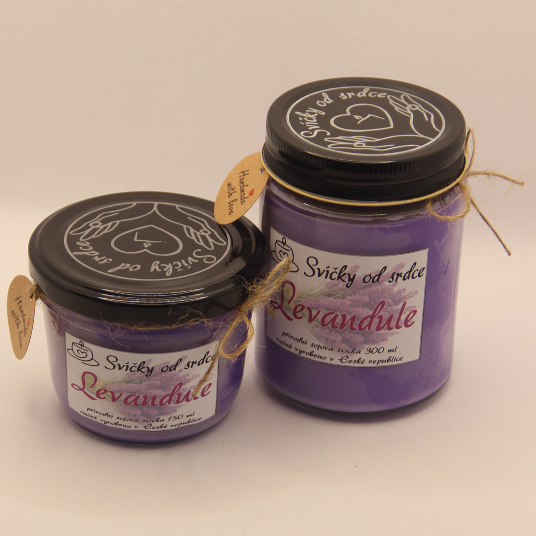Sójová svíčka s vůní Levandule
