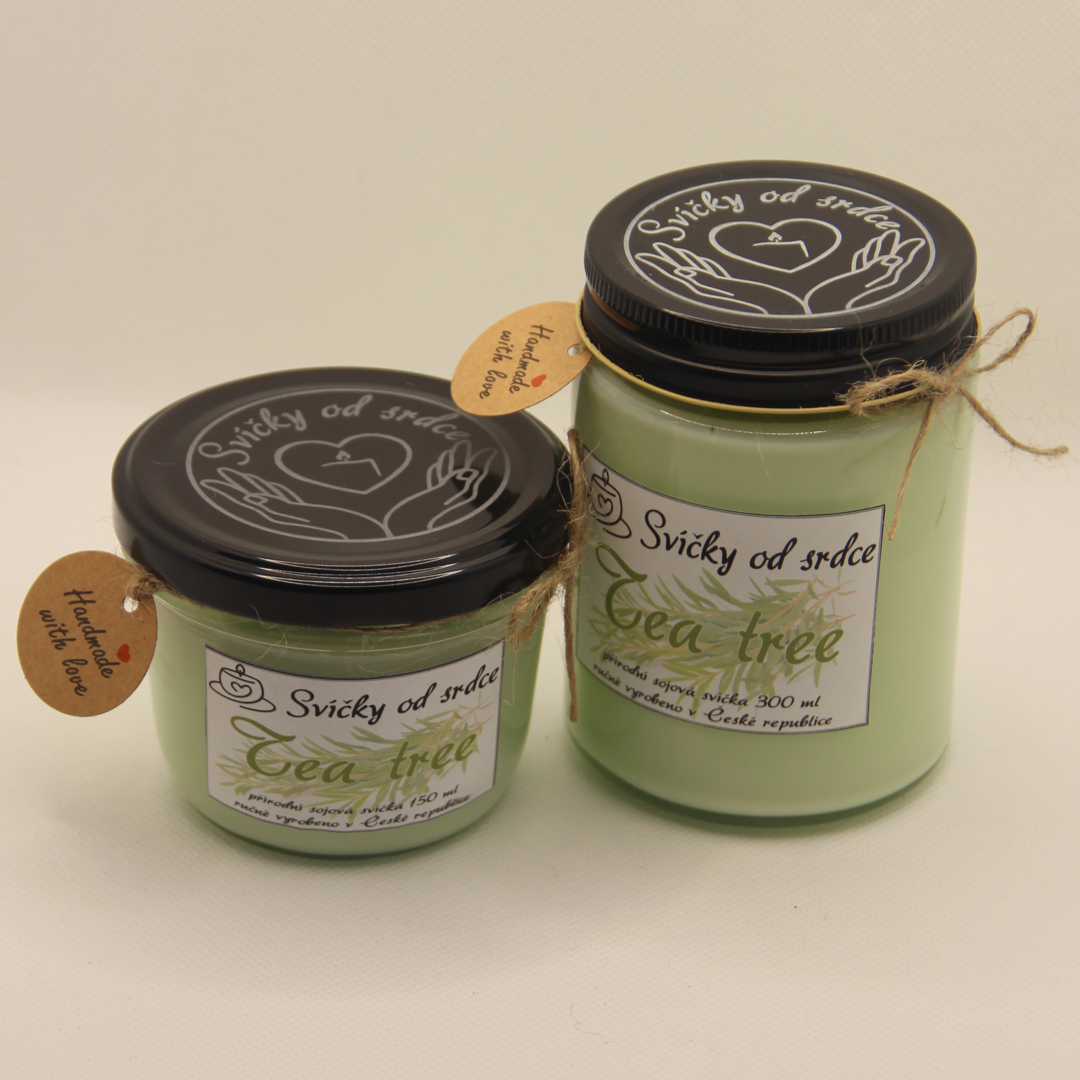 Sójová svíčka s vůní TeaTree