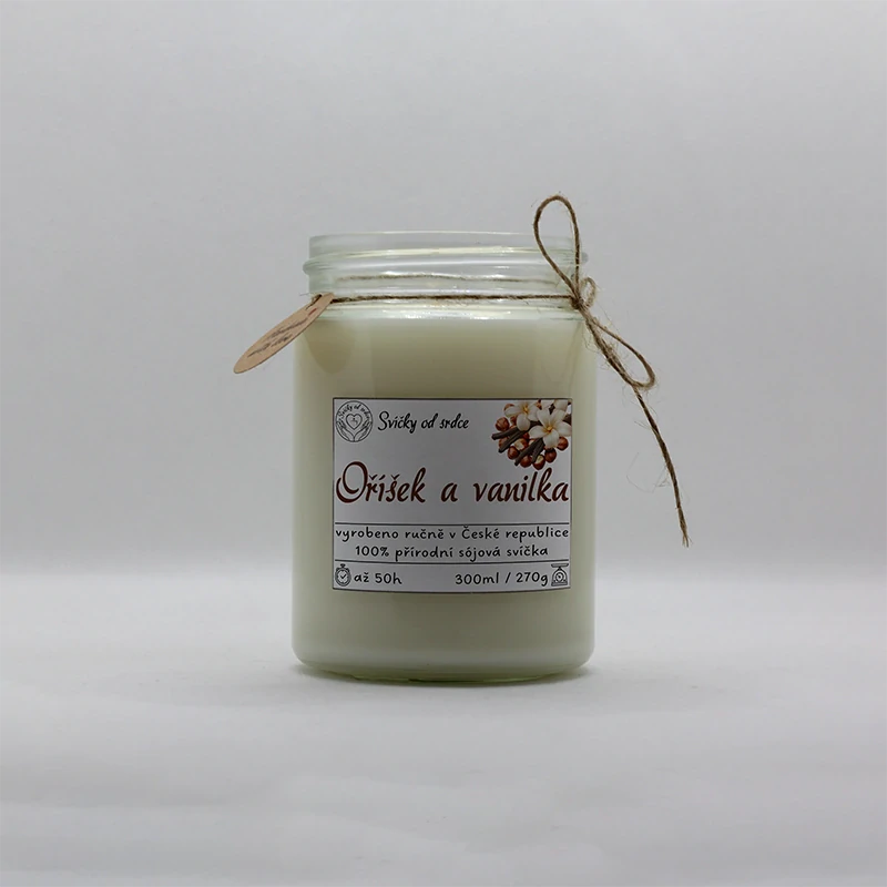 Sójová svíčka - Oříšek a Vanilka