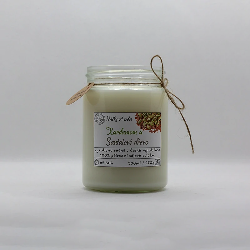 Sójová svíčka - Kardamom a Santalové dřevo