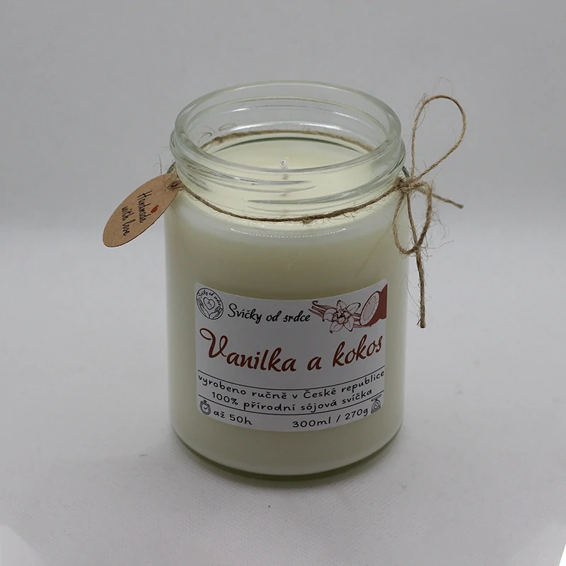 Sójová svíčka - Vanilka a kokos