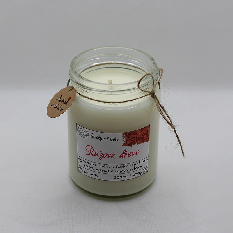 Sójová svíčka - Růžové dřevo