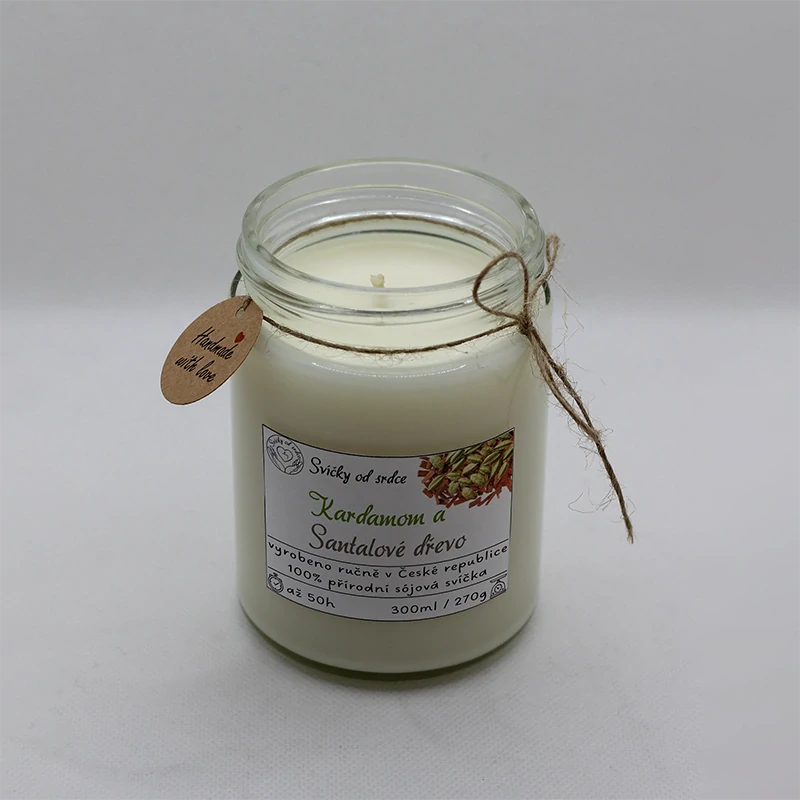 Sójová svíčka - Kardamom a Santalové dřevo