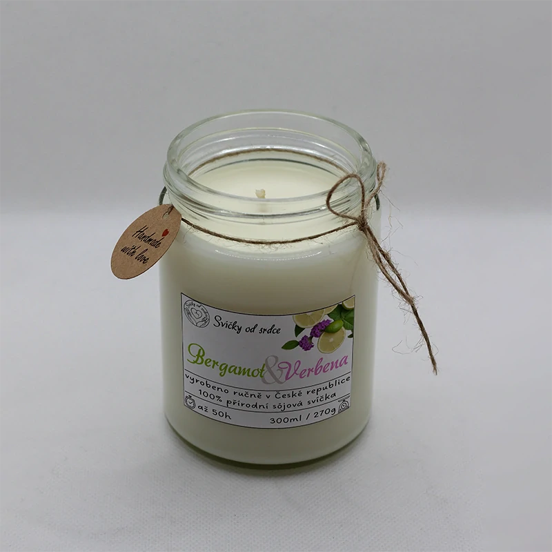 Sójová svíčka - Bergamot Verbena