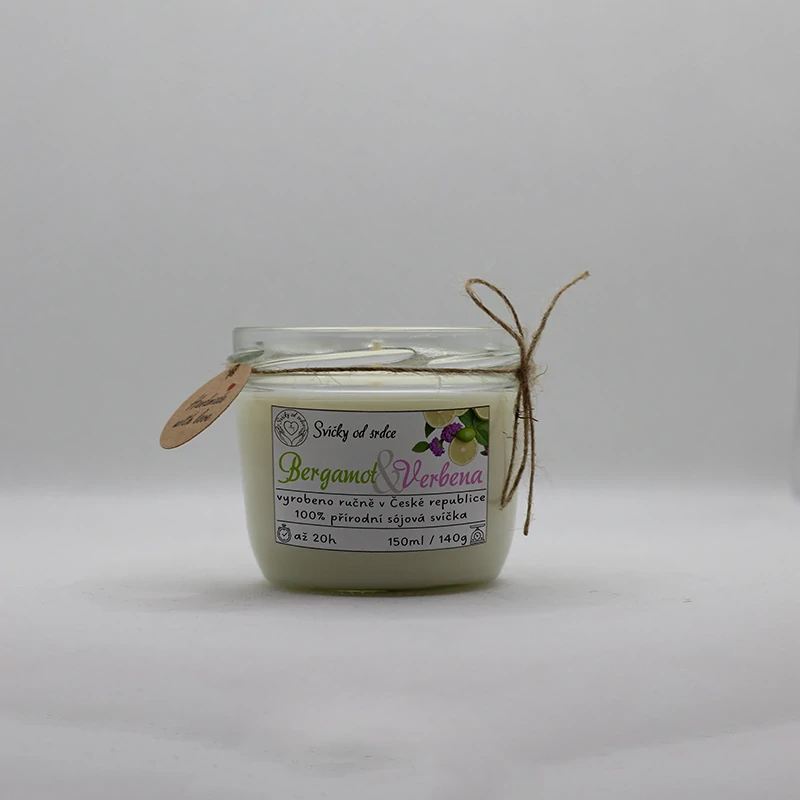Sójová svíčka - Bergamot Verbena